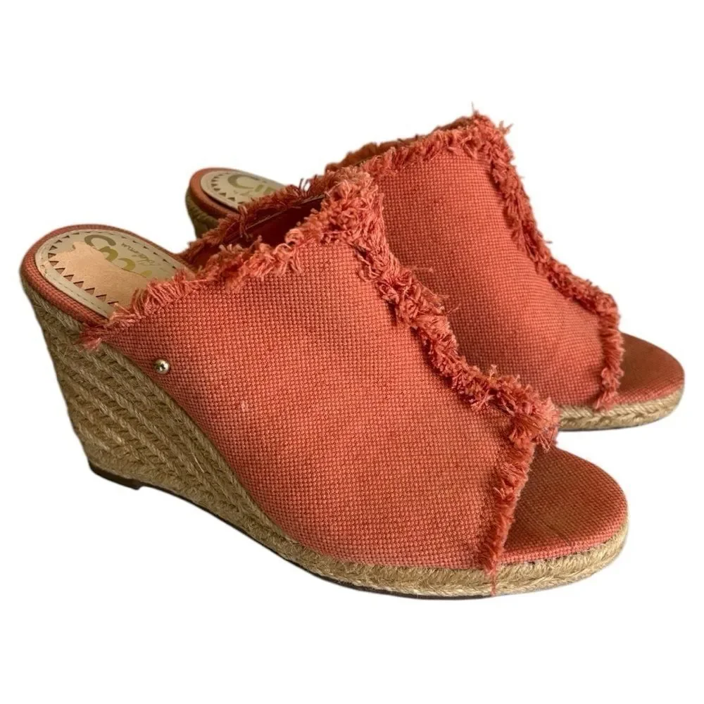 Circus by Sam Edelman Baker Orange Espadrille Wedge Sandals